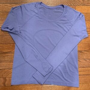 Lululemon Swiftly 2.0 Waist Length, Lavender/Purple Long Sleeve Tee